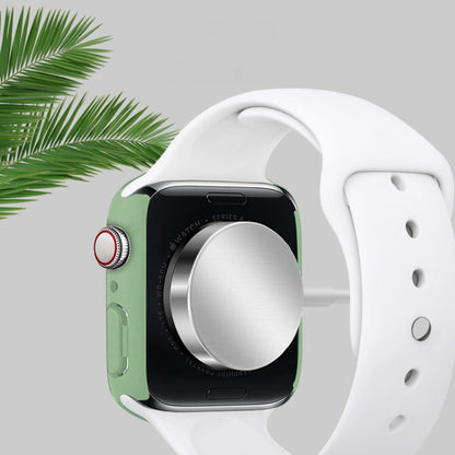 Shockproof PC Protective Case with Tempered Glass Film For Apple Watch Series 9 / 8 / 7 41mm(Grey) by buy2fix