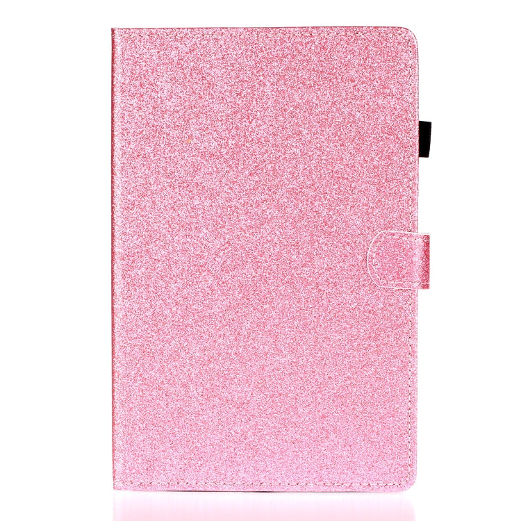 For iPad 10.2 / 10.5 Varnish Glitter Powder Horizontal Flip Leather Case with Holder & Card Slot(Pink) - iPad 10.2 Cases by buy2fix | Online Shopping UK | buy2fix