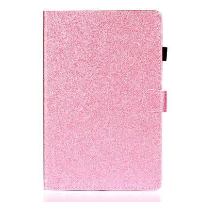 For iPad 10.2 / 10.5 Varnish Glitter Powder Horizontal Flip Leather Case with Holder & Card Slot(Pink) - iPad 10.2 Cases by buy2fix | Online Shopping UK | buy2fix