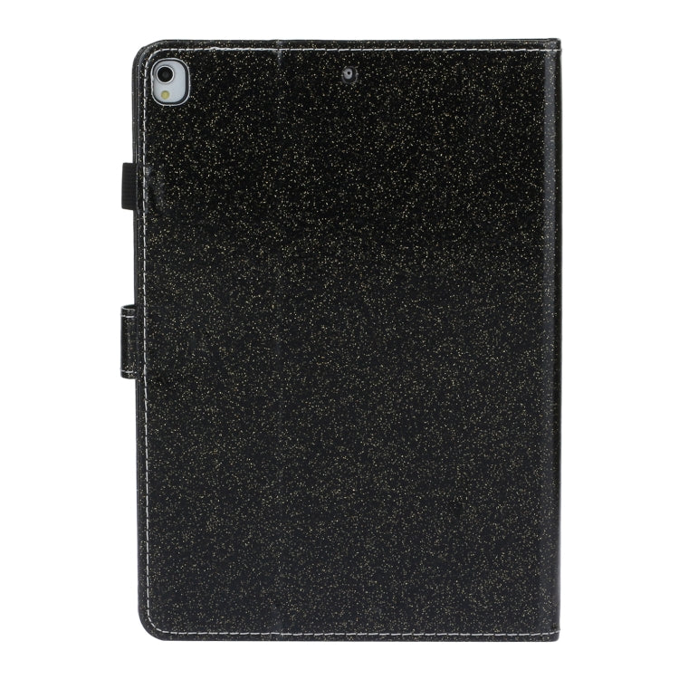 For iPad 10.2 / 10.5 Varnish Glitter Powder Horizontal Flip Leather Case with Holder & Card Slot(Black) - iPad 10.2 Cases by buy2fix | Online Shopping UK | buy2fix
