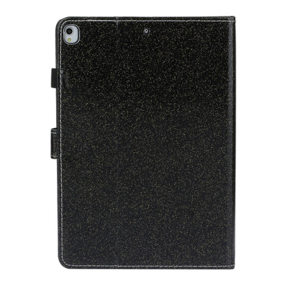 For iPad 10.2 / 10.5 Varnish Glitter Powder Horizontal Flip Leather Case with Holder & Card Slot(Black) - iPad 10.2 Cases by buy2fix | Online Shopping UK | buy2fix