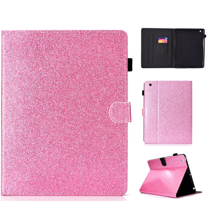 For iPad 2 / 3 / 4 Varnish Glitter Powder Horizontal Flip Leather Case with Holder & Card Slot(Pink) - iPad 4 & 3 & 2 Cases by buy2fix | Online Shopping UK | buy2fix