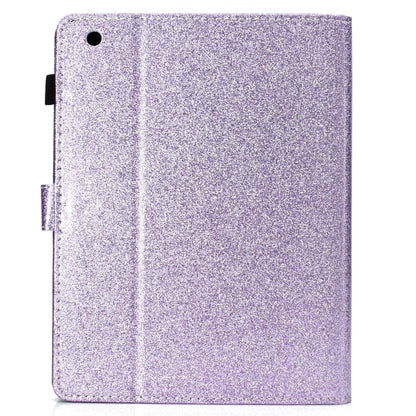 For iPad 2 / 3 / 4 Varnish Glitter Powder Horizontal Flip Leather Case with Holder & Card Slot(Purple) - iPad 4 & 3 & 2 Cases by buy2fix | Online Shopping UK | buy2fix