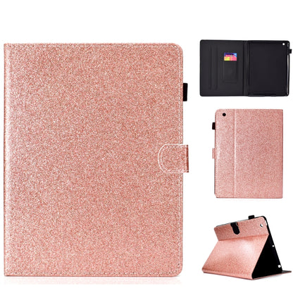 For iPad 2 / 3 / 4 Varnish Glitter Powder Horizontal Flip Leather Case with Holder & Card Slot(Rose Gold) - iPad 4 & 3 & 2 Cases by buy2fix | Online Shopping UK | buy2fix