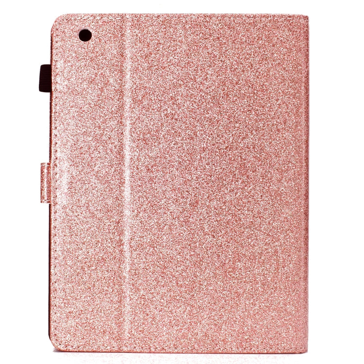 For iPad 2 / 3 / 4 Varnish Glitter Powder Horizontal Flip Leather Case with Holder & Card Slot(Rose Gold) - iPad 4 & 3 & 2 Cases by buy2fix | Online Shopping UK | buy2fix