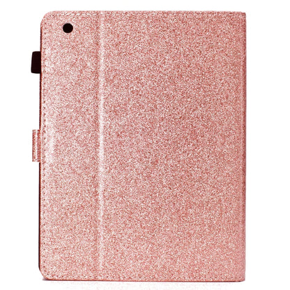 For iPad 2 / 3 / 4 Varnish Glitter Powder Horizontal Flip Leather Case with Holder & Card Slot(Rose Gold) - iPad 4 & 3 & 2 Cases by buy2fix | Online Shopping UK | buy2fix