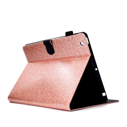 For iPad 2 / 3 / 4 Varnish Glitter Powder Horizontal Flip Leather Case with Holder & Card Slot(Rose Gold) - iPad 4 & 3 & 2 Cases by buy2fix | Online Shopping UK | buy2fix