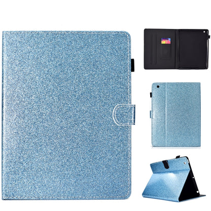 For iPad 2 / 3 / 4 Varnish Glitter Powder Horizontal Flip Leather Case with Holder & Card Slot(Blue) - iPad 4 & 3 & 2 Cases by buy2fix | Online Shopping UK | buy2fix