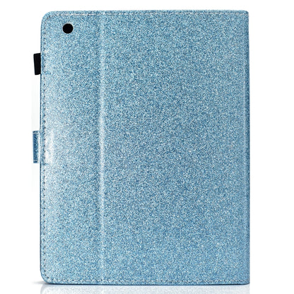 For iPad 2 / 3 / 4 Varnish Glitter Powder Horizontal Flip Leather Case with Holder & Card Slot(Blue) - iPad 4 & 3 & 2 Cases by buy2fix | Online Shopping UK | buy2fix