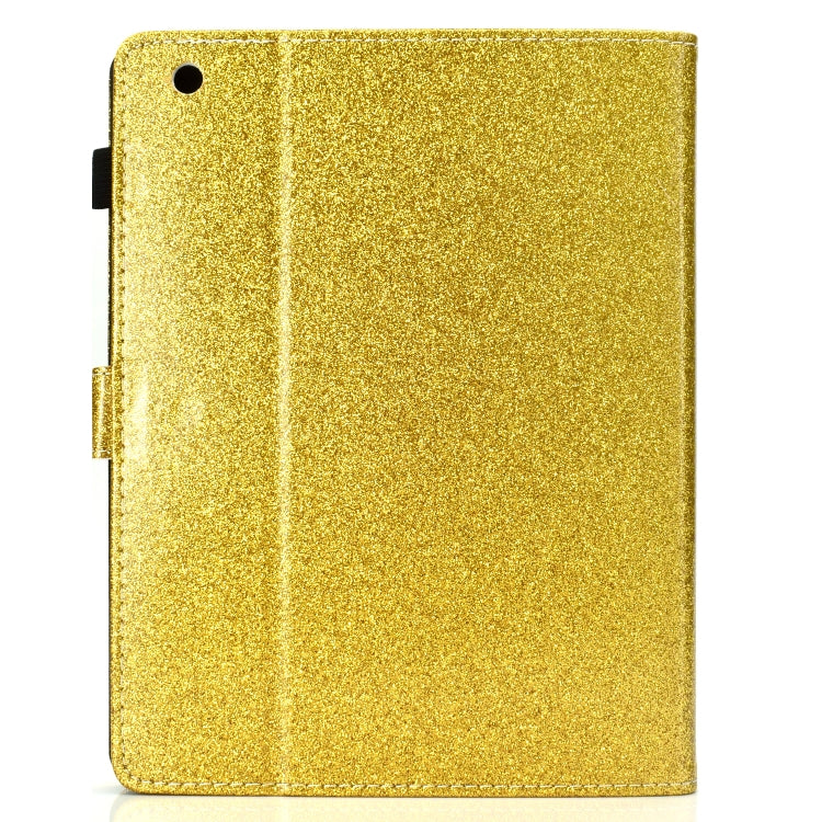 For iPad 2 / 3 / 4 Varnish Glitter Powder Horizontal Flip Leather Case with Holder & Card Slot(Gold) - iPad 4 & 3 & 2 Cases by buy2fix | Online Shopping UK | buy2fix