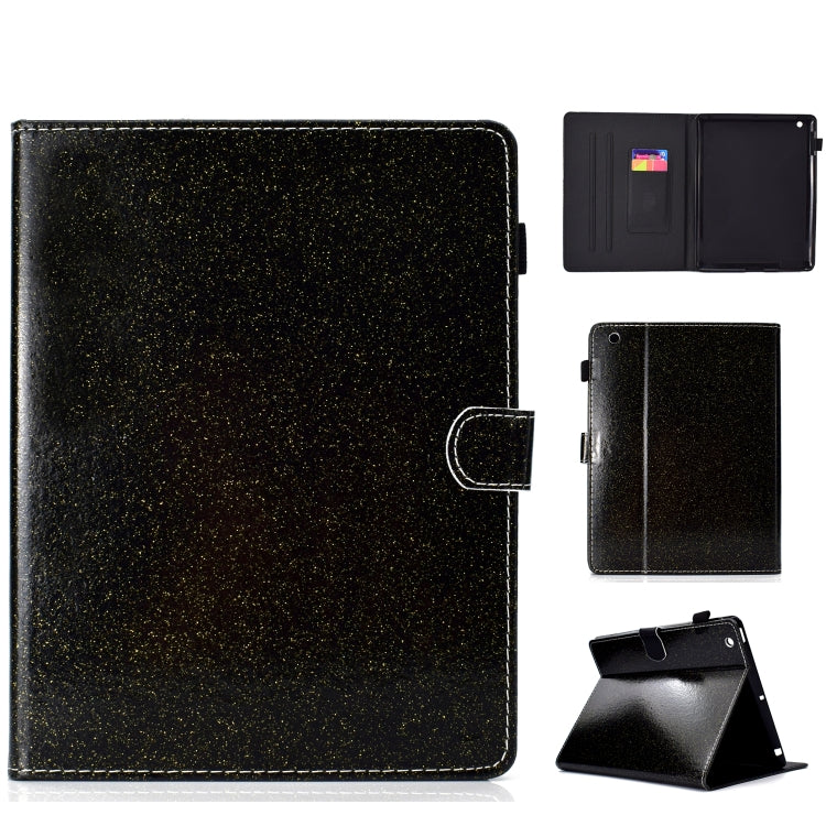 For iPad 2 / 3 / 4 Varnish Glitter Powder Horizontal Flip Leather Case with Holder & Card Slot(Black) - iPad 4 & 3 & 2 Cases by buy2fix | Online Shopping UK | buy2fix