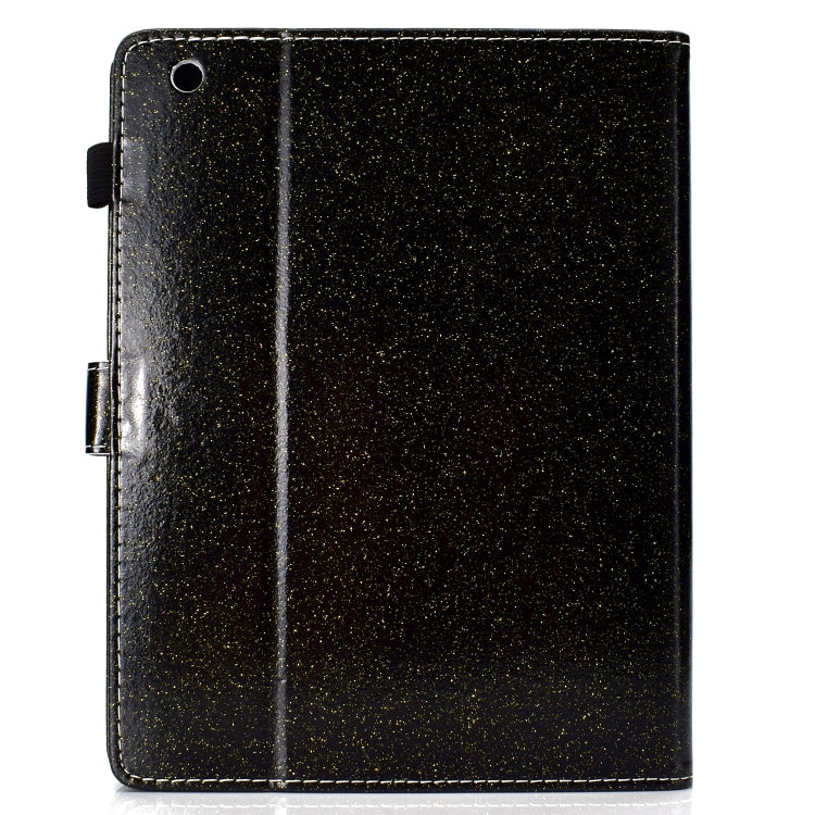 For iPad 2 / 3 / 4 Varnish Glitter Powder Horizontal Flip Leather Case with Holder & Card Slot(Black) - iPad 4 & 3 & 2 Cases by buy2fix | Online Shopping UK | buy2fix