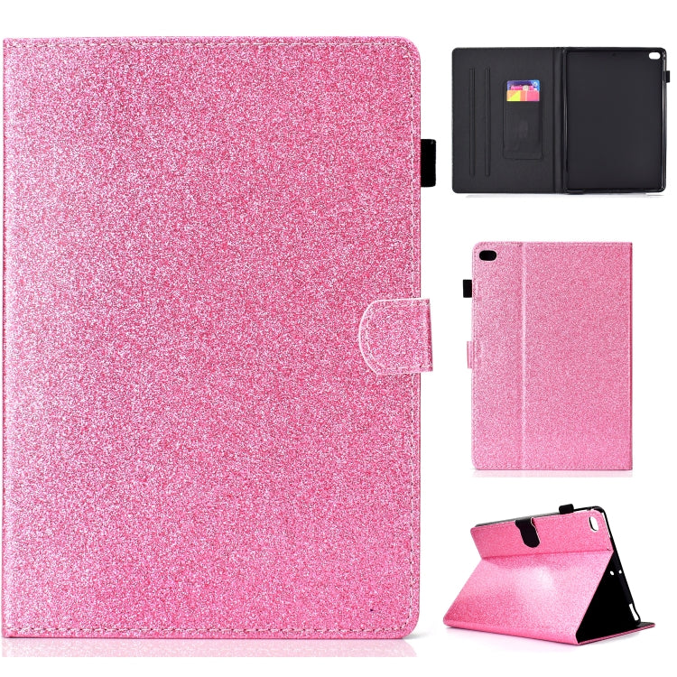 For iPad Air / Air 2 / iPad 9.7 Varnish Glitter Powder Horizontal Flip Leather Case with Holder & Card Slot(Pink) - More iPad Cases by buy2fix | Online Shopping UK | buy2fix