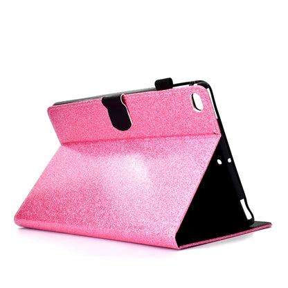 For iPad Air / Air 2 / iPad 9.7 Varnish Glitter Powder Horizontal Flip Leather Case with Holder & Card Slot(Pink) - More iPad Cases by buy2fix | Online Shopping UK | buy2fix