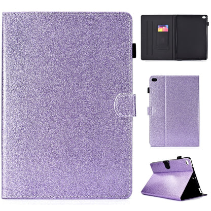 For iPad Air / Air 2 / iPad 9.7 Varnish Glitter Powder Horizontal Flip Leather Case with Holder & Card Slot(Purple) - More iPad Cases by buy2fix | Online Shopping UK | buy2fix