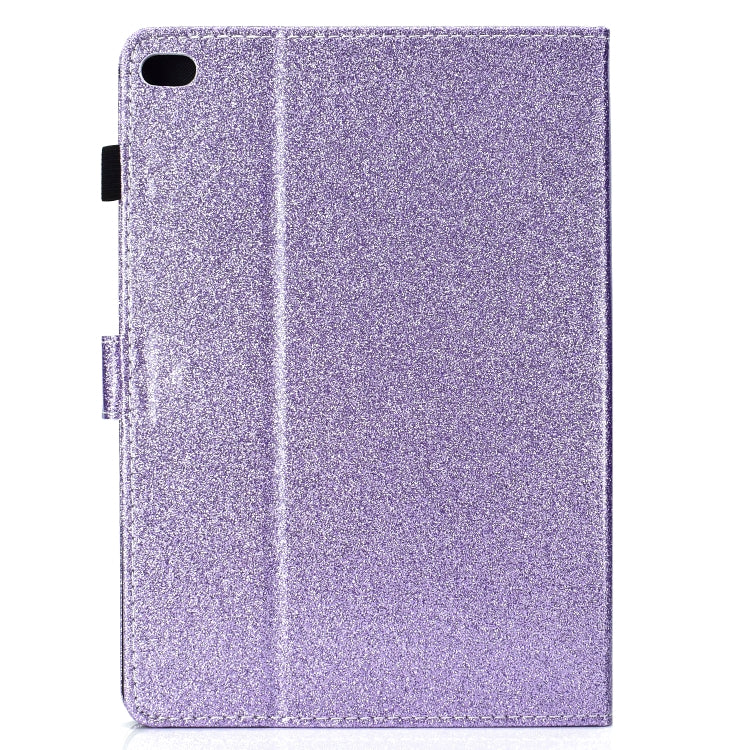 For iPad Air / Air 2 / iPad 9.7 Varnish Glitter Powder Horizontal Flip Leather Case with Holder & Card Slot(Purple) - More iPad Cases by buy2fix | Online Shopping UK | buy2fix