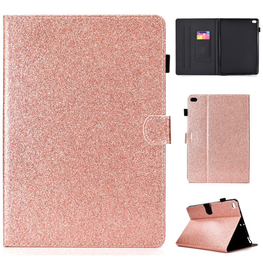 For iPad Air / Air 2 / iPad 9.7 Varnish Glitter Powder Horizontal Flip Leather Case with Holder & Card Slot(Rose Gold) - More iPad Cases by buy2fix | Online Shopping UK | buy2fix