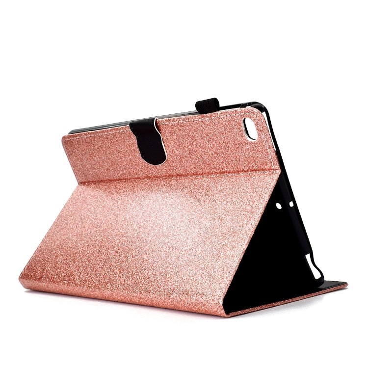 For iPad Air / Air 2 / iPad 9.7 Varnish Glitter Powder Horizontal Flip Leather Case with Holder & Card Slot(Rose Gold) - More iPad Cases by buy2fix | Online Shopping UK | buy2fix
