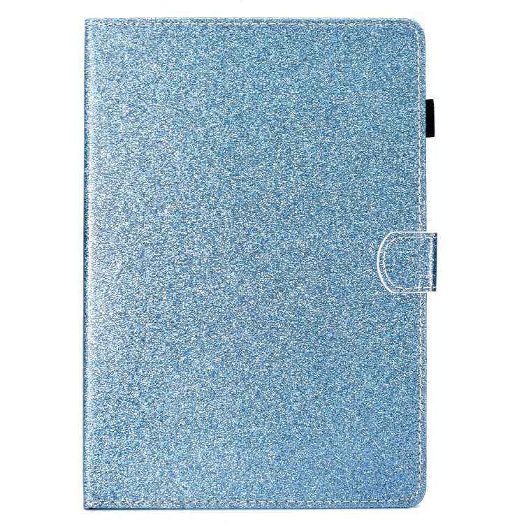 For iPad Air / Air 2 / iPad 9.7 Varnish Glitter Powder Horizontal Flip Leather Case with Holder & Card Slot(Blue) - More iPad Cases by buy2fix | Online Shopping UK | buy2fix