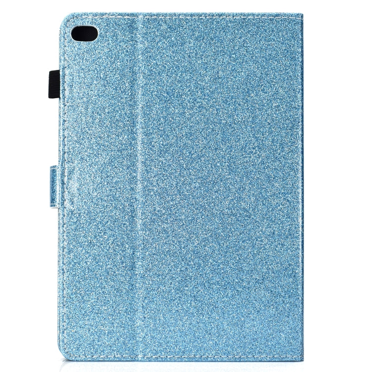 For iPad Air / Air 2 / iPad 9.7 Varnish Glitter Powder Horizontal Flip Leather Case with Holder & Card Slot(Blue) - More iPad Cases by buy2fix | Online Shopping UK | buy2fix