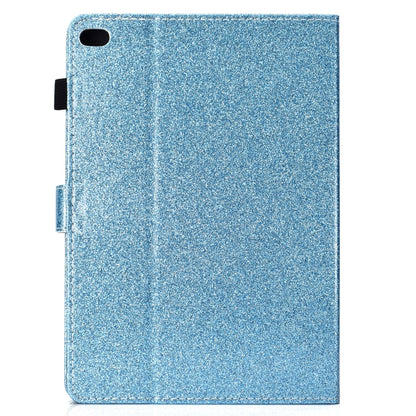 For iPad Air / Air 2 / iPad 9.7 Varnish Glitter Powder Horizontal Flip Leather Case with Holder & Card Slot(Blue) - More iPad Cases by buy2fix | Online Shopping UK | buy2fix