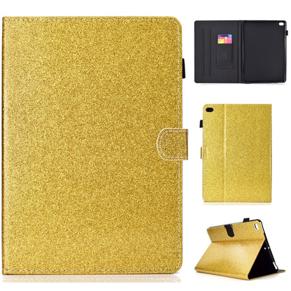 For iPad Air / Air 2 / iPad 9.7 Varnish Glitter Powder Horizontal Flip Leather Case with Holder & Card Slot(Gold) - More iPad Cases by buy2fix | Online Shopping UK | buy2fix