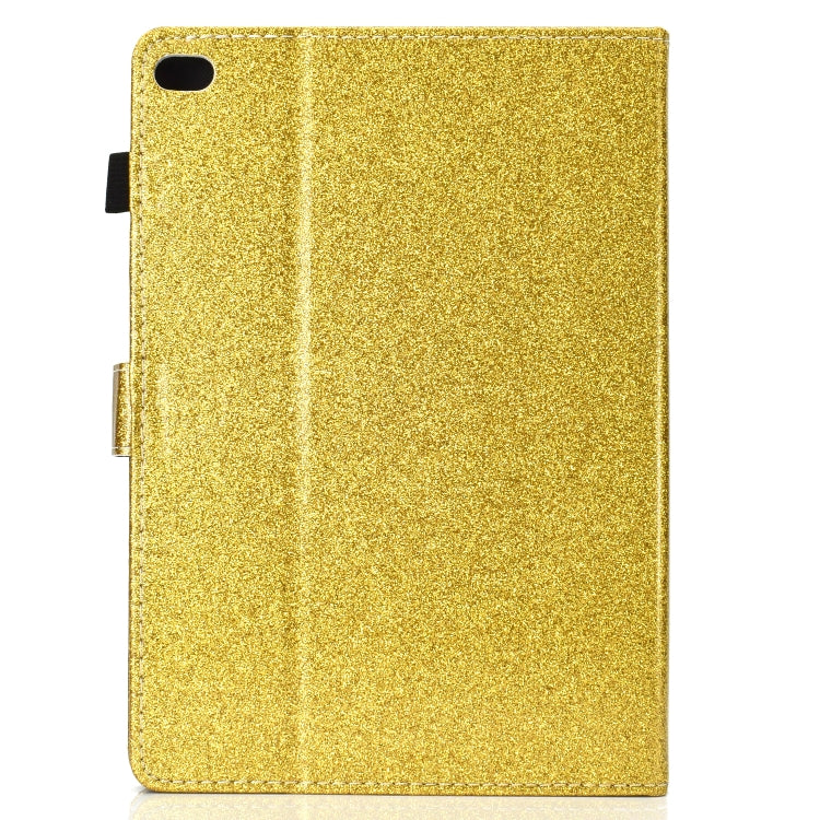 For iPad Air / Air 2 / iPad 9.7 Varnish Glitter Powder Horizontal Flip Leather Case with Holder & Card Slot(Gold) - More iPad Cases by buy2fix | Online Shopping UK | buy2fix