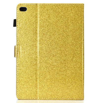 For iPad Air / Air 2 / iPad 9.7 Varnish Glitter Powder Horizontal Flip Leather Case with Holder & Card Slot(Gold) - More iPad Cases by buy2fix | Online Shopping UK | buy2fix