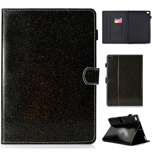 For iPad Air / Air 2 / iPad 9.7 Varnish Glitter Powder Horizontal Flip Leather Case with Holder & Card Slot(Black) - More iPad Cases by buy2fix | Online Shopping UK | buy2fix