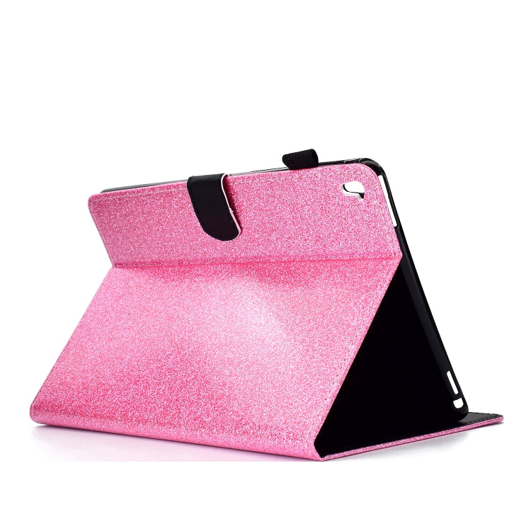 For iPad Pro 9.7 Varnish Glitter Powder Horizontal Flip Leather Case with Holder & Card Slot(Pink) - iPad Pro 9.7 inch Cases by buy2fix | Online Shopping UK | buy2fix