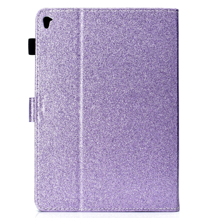 For iPad Pro 9.7 Varnish Glitter Powder Horizontal Flip Leather Case with Holder & Card Slot(Purple) - iPad Pro 9.7 inch Cases by buy2fix | Online Shopping UK | buy2fix
