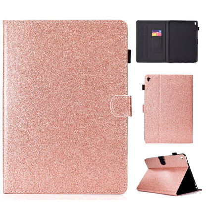 For iPad Pro 9.7 Varnish Glitter Powder Horizontal Flip Leather Case with Holder & Card Slot(Rose Gold) - iPad Pro 9.7 inch Cases by buy2fix | Online Shopping UK | buy2fix