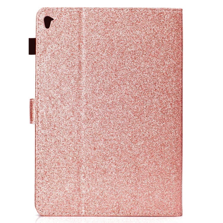 For iPad Pro 9.7 Varnish Glitter Powder Horizontal Flip Leather Case with Holder & Card Slot(Rose Gold) - iPad Pro 9.7 inch Cases by buy2fix | Online Shopping UK | buy2fix