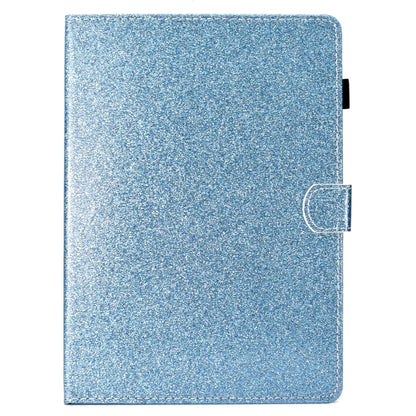 For iPad Pro 9.7 Varnish Glitter Powder Horizontal Flip Leather Case with Holder & Card Slot(Blue) - iPad Pro 9.7 inch Cases by buy2fix | Online Shopping UK | buy2fix