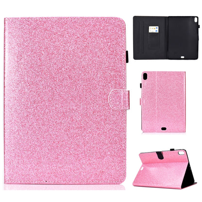 For iPad Pro 11 (2018) Varnish Glitter Powder Horizontal Flip Leather Case with Holder & Card Slot(Pink) - iPad Pro 11 (2018) Cases by buy2fix | Online Shopping UK | buy2fix