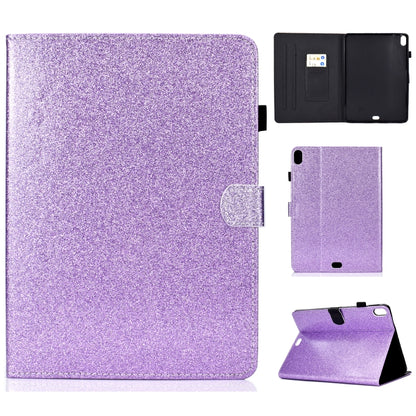 For iPad Pro 11 (2018) Varnish Glitter Powder Horizontal Flip Leather Case with Holder & Card Slot(Purple) - iPad Pro 11 (2018) Cases by buy2fix | Online Shopping UK | buy2fix
