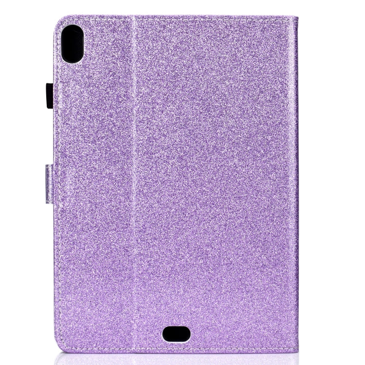For iPad Pro 11 (2018) Varnish Glitter Powder Horizontal Flip Leather Case with Holder & Card Slot(Purple) - iPad Pro 11 (2018) Cases by buy2fix | Online Shopping UK | buy2fix