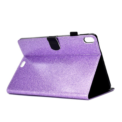 For iPad Pro 11 (2018) Varnish Glitter Powder Horizontal Flip Leather Case with Holder & Card Slot(Purple) - iPad Pro 11 (2018) Cases by buy2fix | Online Shopping UK | buy2fix