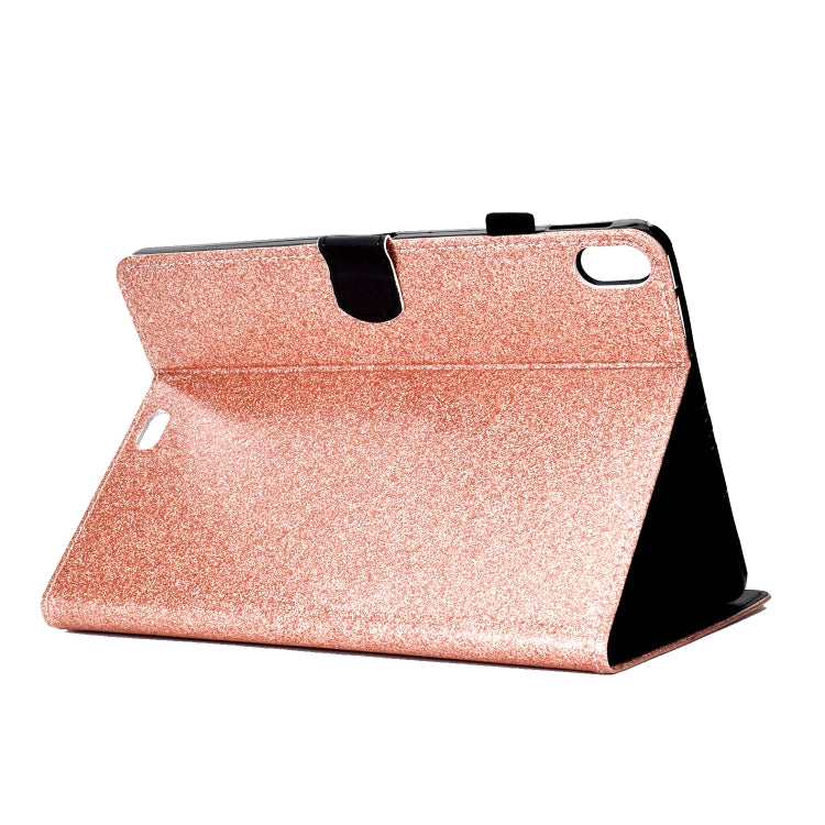 For iPad Pro 11 (2018) Varnish Glitter Powder Horizontal Flip Leather Case with Holder & Card Slot(Rose Gold) - iPad Pro 11 (2018) Cases by buy2fix | Online Shopping UK | buy2fix