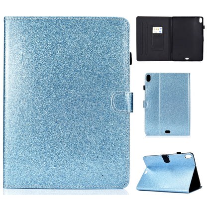 For iPad Pro 11 (2018) Varnish Glitter Powder Horizontal Flip Leather Case with Holder & Card Slot(Blue) - iPad Pro 11 (2018) Cases by buy2fix | Online Shopping UK | buy2fix