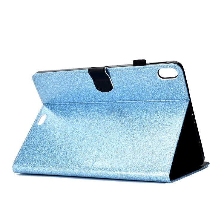 For iPad Pro 11 (2018) Varnish Glitter Powder Horizontal Flip Leather Case with Holder & Card Slot(Blue) - iPad Pro 11 (2018) Cases by buy2fix | Online Shopping UK | buy2fix