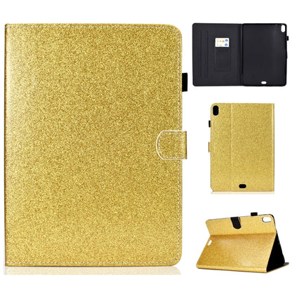 For iPad Pro 11 (2018) Varnish Glitter Powder Horizontal Flip Leather Case with Holder & Card Slot(Gold) - iPad Pro 11 (2018) Cases by buy2fix | Online Shopping UK | buy2fix
