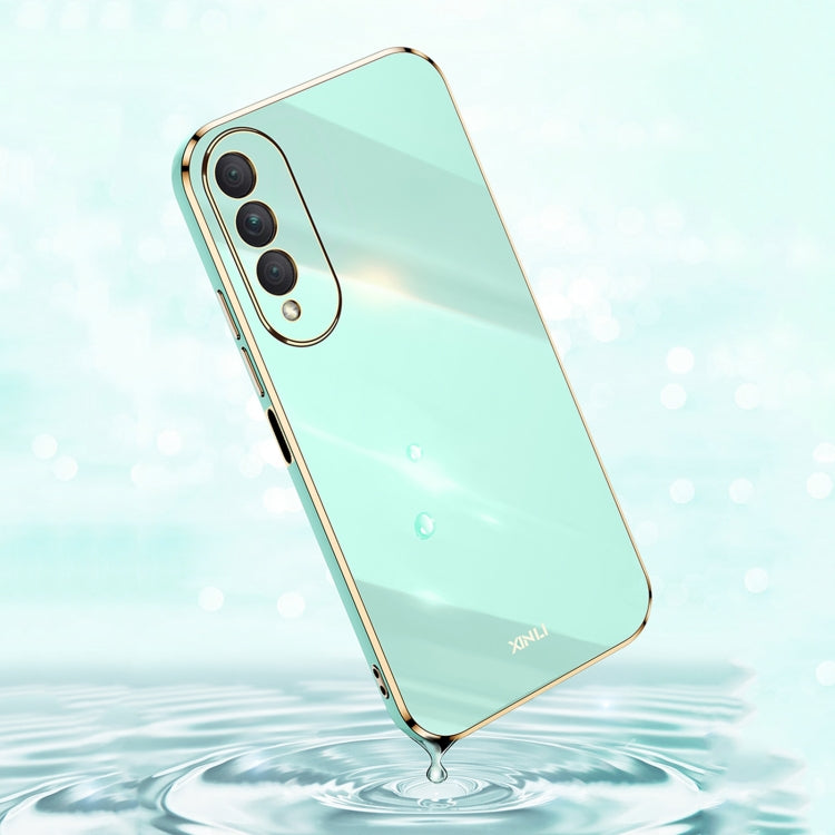 For Honor X20 SE XINLI Straight Edge 6D Electroplate TPU Phone Case(Black) - Honor Cases by XINLI | Online Shopping UK | buy2fix