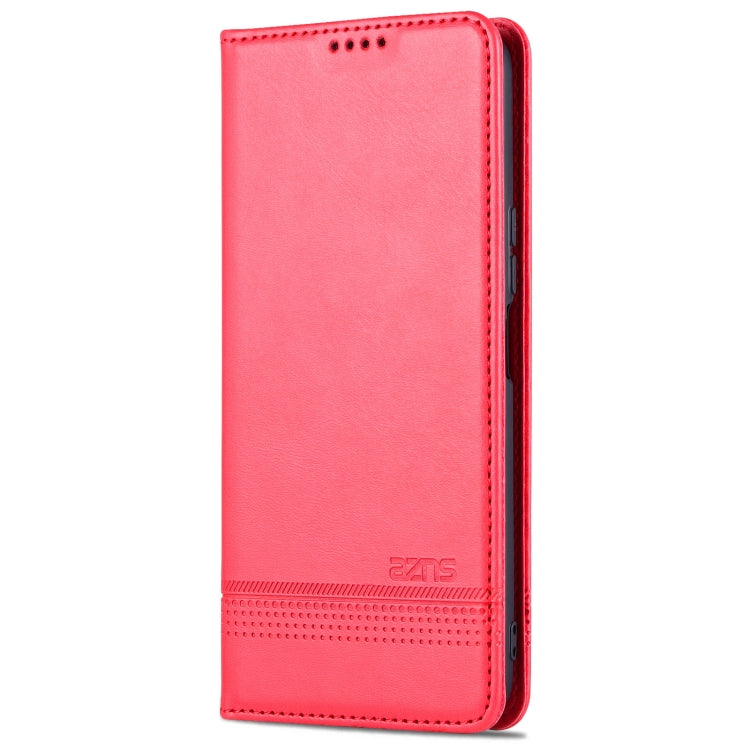 For Honor X20 AZNS Magnetic Calf Texture Horizontal Flip Leather Case with Card Slots & Holder & Wallet(Red) - Honor Cases by AZNS | Online Shopping UK | buy2fix