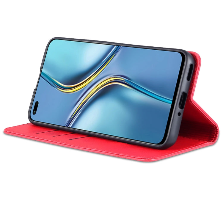 For Honor X20 AZNS Magnetic Calf Texture Horizontal Flip Leather Case with Card Slots & Holder & Wallet(Red) - Honor Cases by AZNS | Online Shopping UK | buy2fix