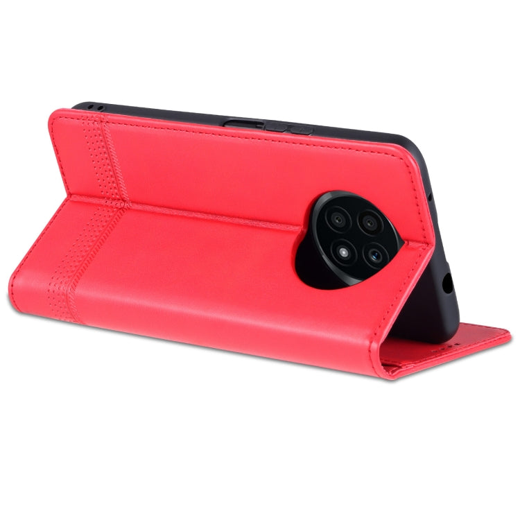 For Honor X20 AZNS Magnetic Calf Texture Horizontal Flip Leather Case with Card Slots & Holder & Wallet(Red) - Honor Cases by AZNS | Online Shopping UK | buy2fix