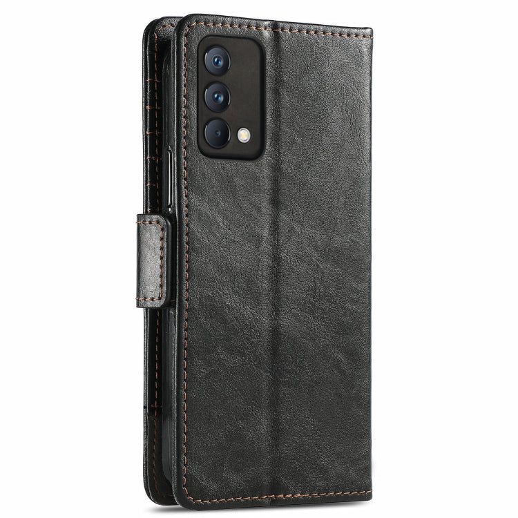 For OPPO Realme GT Master CaseNeo Business Splicing Dual Magnetic Buckle Horizontal Flip PU Leather Case with Holder & Card Slots & Wallet(Black) - Realme Cases by buy2fix | Online Shopping UK | buy2fix