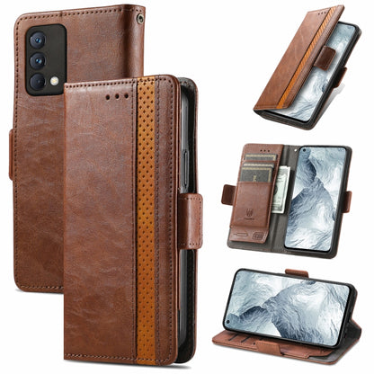 For OPPO Realme GT Master CaseNeo Business Splicing Dual Magnetic Buckle Horizontal Flip PU Leather Case with Holder & Card Slots & Wallet(Brown) - Realme Cases by buy2fix | Online Shopping UK | buy2fix