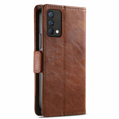 For OPPO Realme GT Master CaseNeo Business Splicing Dual Magnetic Buckle Horizontal Flip PU Leather Case with Holder & Card Slots & Wallet(Brown) - Realme Cases by buy2fix | Online Shopping UK | buy2fix