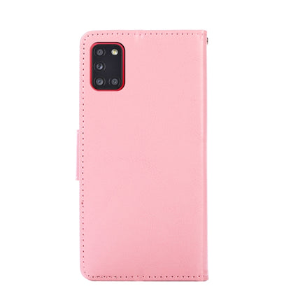 For Samsung Galaxy A31 EU Version Crystal Texture Horizontal Flip Leather Case with Holder & Card Slots & Wallet(Pink) by buy2fix